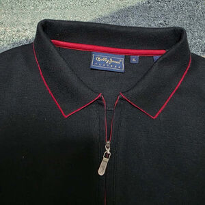 Bobby Jones Players XL Quarter Zip Black Cotton Pullover